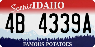 ID license plate 4B4339A
