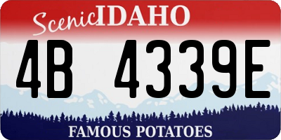 ID license plate 4B4339E