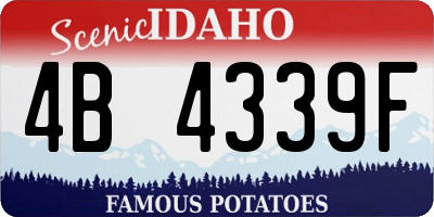 ID license plate 4B4339F
