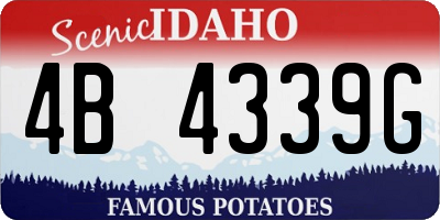 ID license plate 4B4339G