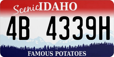 ID license plate 4B4339H