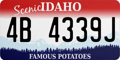 ID license plate 4B4339J