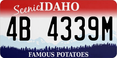 ID license plate 4B4339M