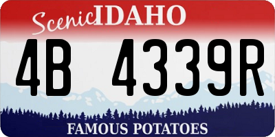 ID license plate 4B4339R