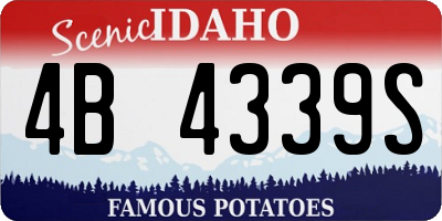 ID license plate 4B4339S