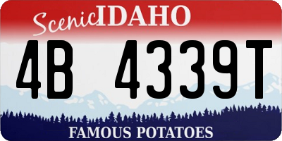 ID license plate 4B4339T