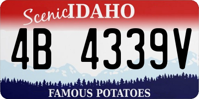 ID license plate 4B4339V