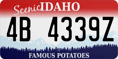 ID license plate 4B4339Z