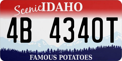 ID license plate 4B4340T