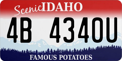 ID license plate 4B4340U