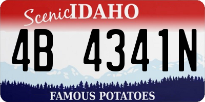 ID license plate 4B4341N