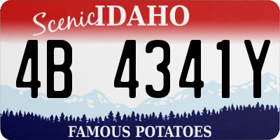 ID license plate 4B4341Y
