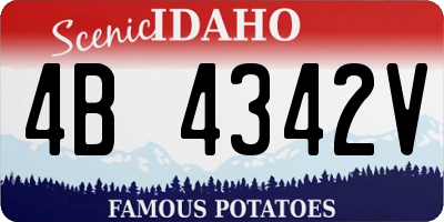 ID license plate 4B4342V