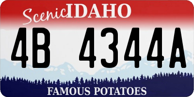 ID license plate 4B4344A