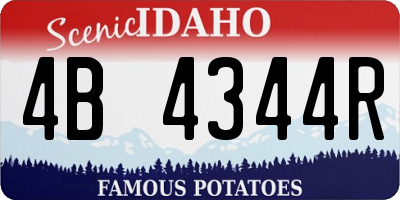 ID license plate 4B4344R