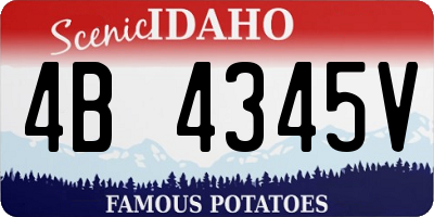 ID license plate 4B4345V