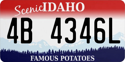 ID license plate 4B4346L