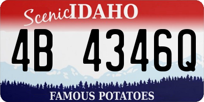 ID license plate 4B4346Q