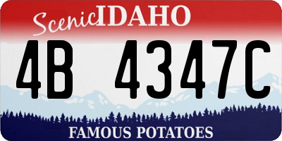 ID license plate 4B4347C