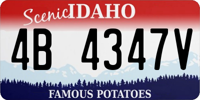 ID license plate 4B4347V