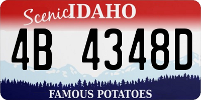 ID license plate 4B4348D