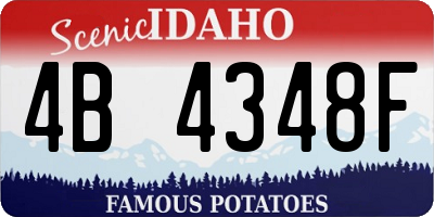 ID license plate 4B4348F