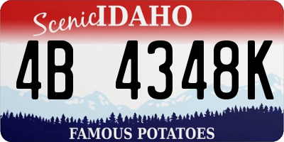 ID license plate 4B4348K