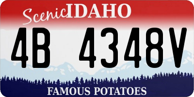 ID license plate 4B4348V