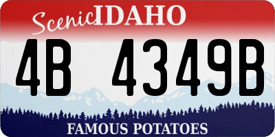 ID license plate 4B4349B