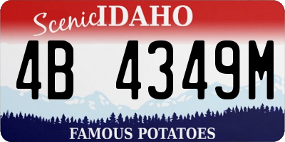 ID license plate 4B4349M