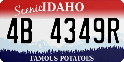 ID license plate 4B4349R
