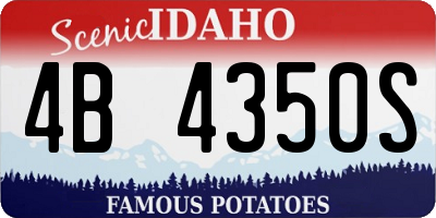 ID license plate 4B4350S