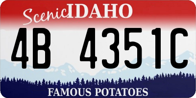 ID license plate 4B4351C