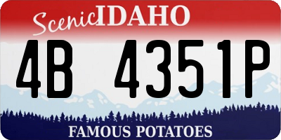 ID license plate 4B4351P