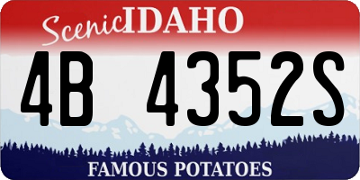 ID license plate 4B4352S