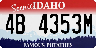 ID license plate 4B4353M