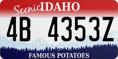 ID license plate 4B4353Z
