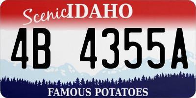 ID license plate 4B4355A