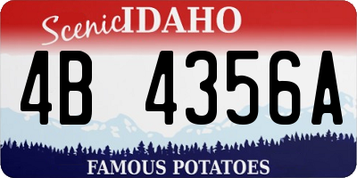 ID license plate 4B4356A