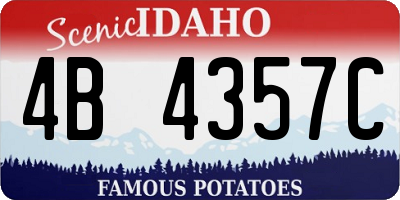 ID license plate 4B4357C