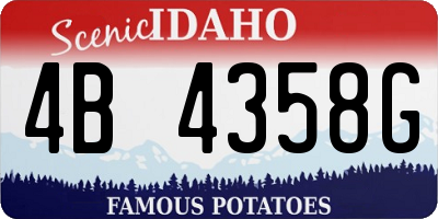 ID license plate 4B4358G