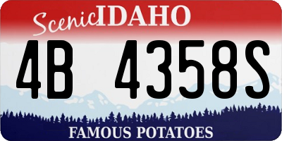 ID license plate 4B4358S