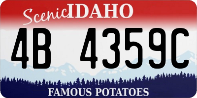 ID license plate 4B4359C