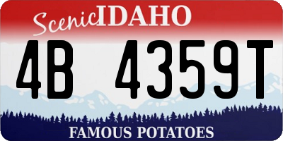 ID license plate 4B4359T