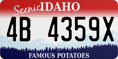 ID license plate 4B4359X