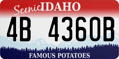 ID license plate 4B4360B