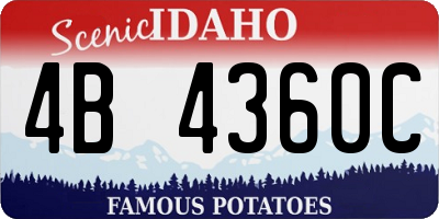 ID license plate 4B4360C