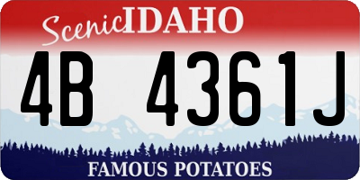 ID license plate 4B4361J
