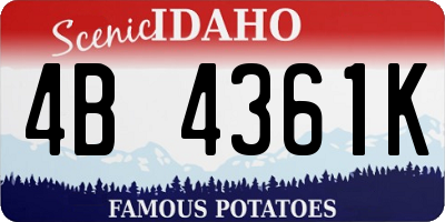 ID license plate 4B4361K
