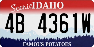 ID license plate 4B4361W